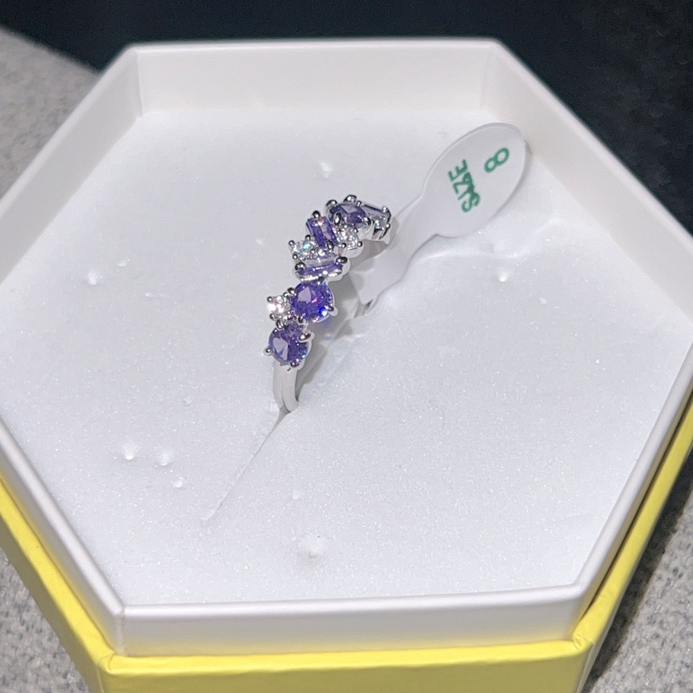 NWT Violet Cubic Zirconia Ring (8)